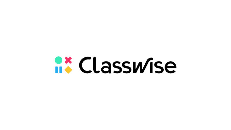 Classwise logo featuring colorful shapes, representing an educational platform for student engagement.