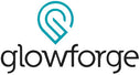 Glowforge logo featuring a stylized design in teal and black, representing innovation in 3D printing technology.