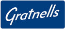 Gratnells logo on a blue background, representing quality educational storage solutions.