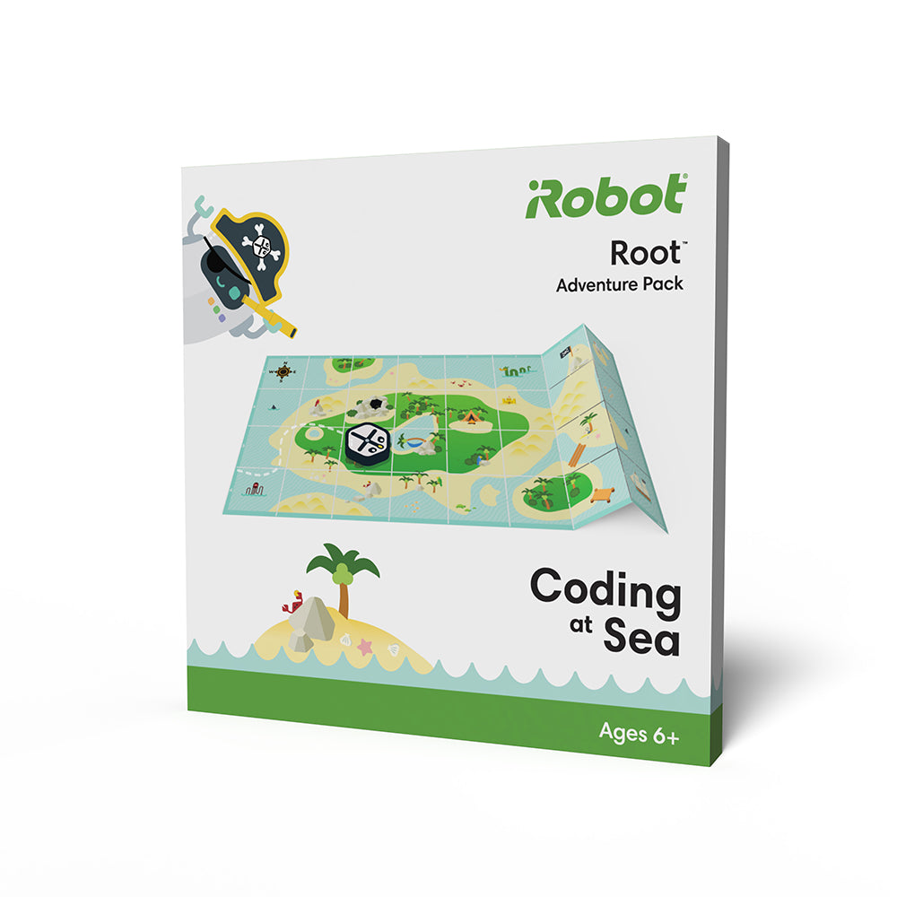 Root™ Adventure Pack Coding at Sea featuring a pirate-themed foldable playmat for coding fun.