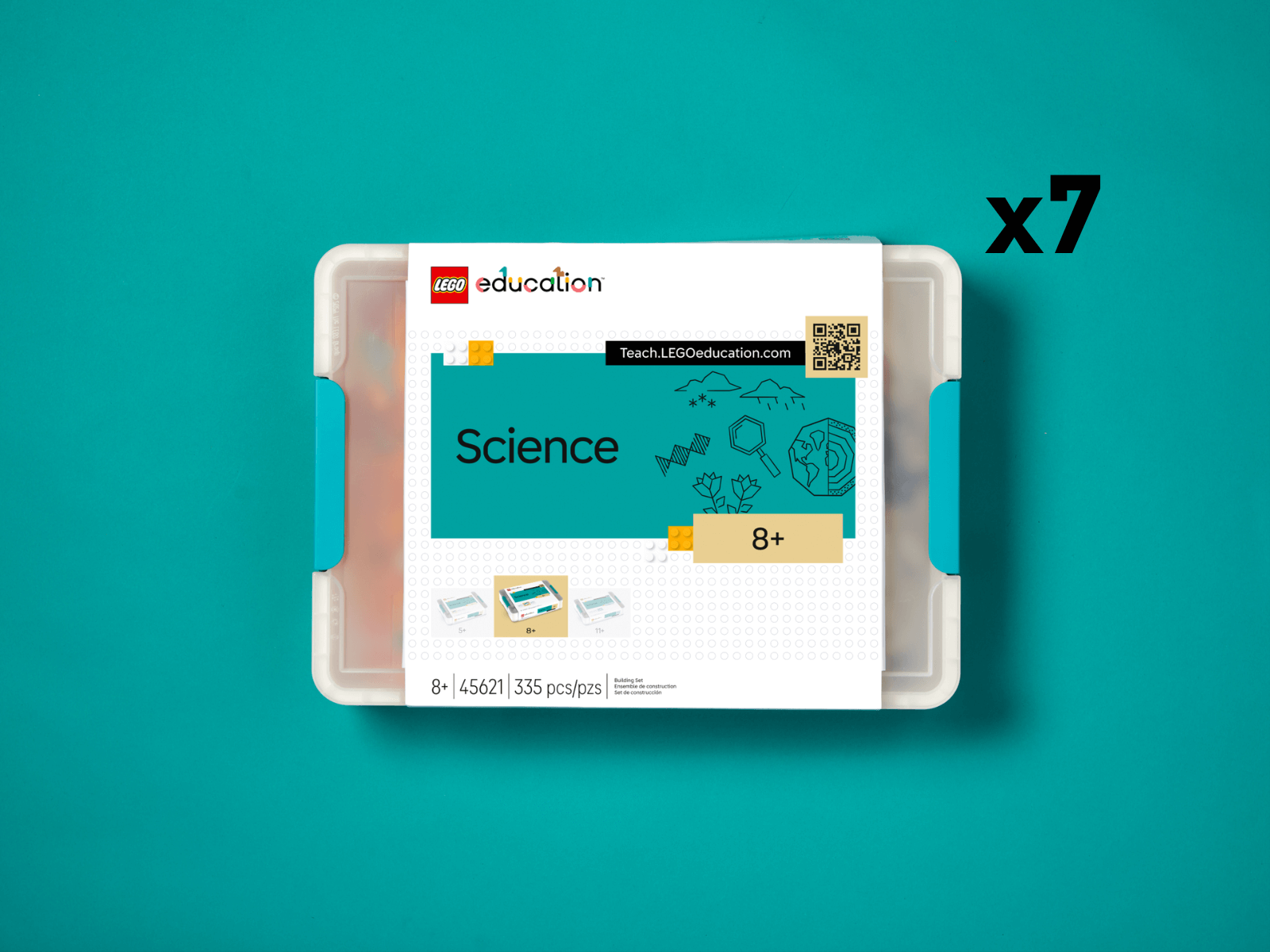 LEGO® Education Science kit for Year 4-6 students, designed for hands-on science learning, set of 7 kits.