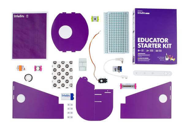 Sphero littleBits Educator Starter Kit components displayed, designed for hands-on STEAM learning and experimentation.