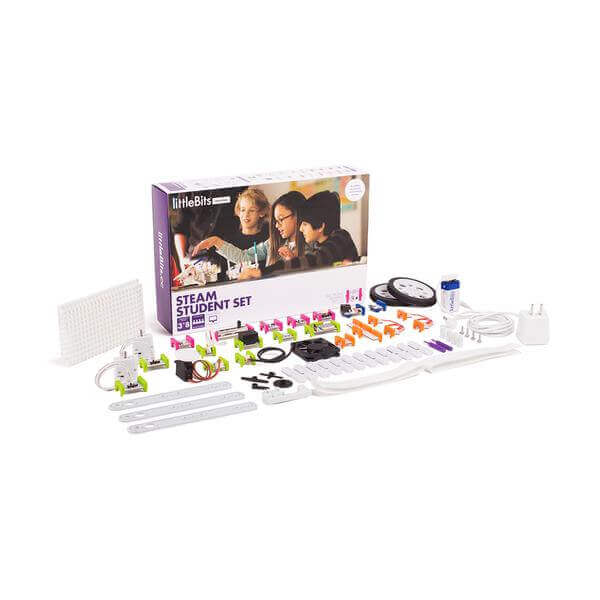 littleBits STEAM Student Set electronics kit for kids, promoting exploration and creativity in engineering education.