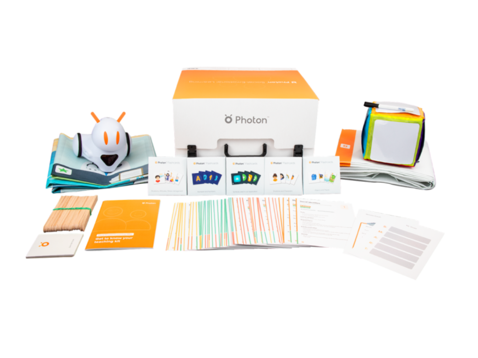 Photon Teaching Kit for social-emotional learning, including educational materials and resources for children ages 6-11.