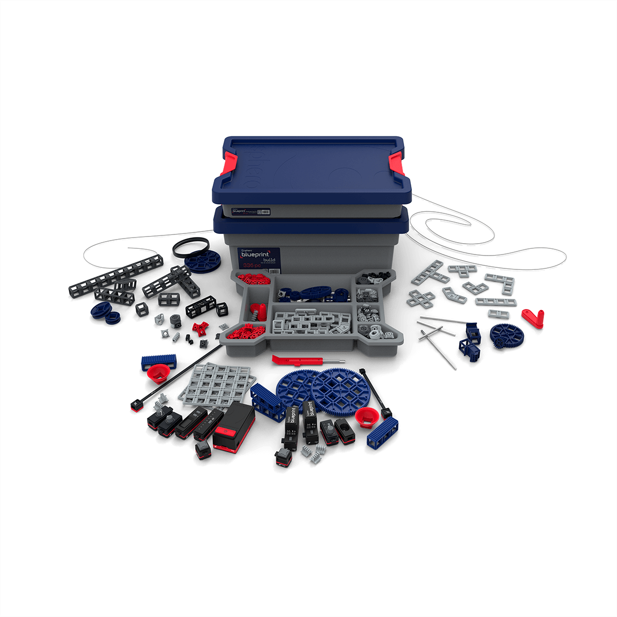 Sphero Blueprint Engineering Class Pack with kits and accessories for teaching engineering and robotics to students.