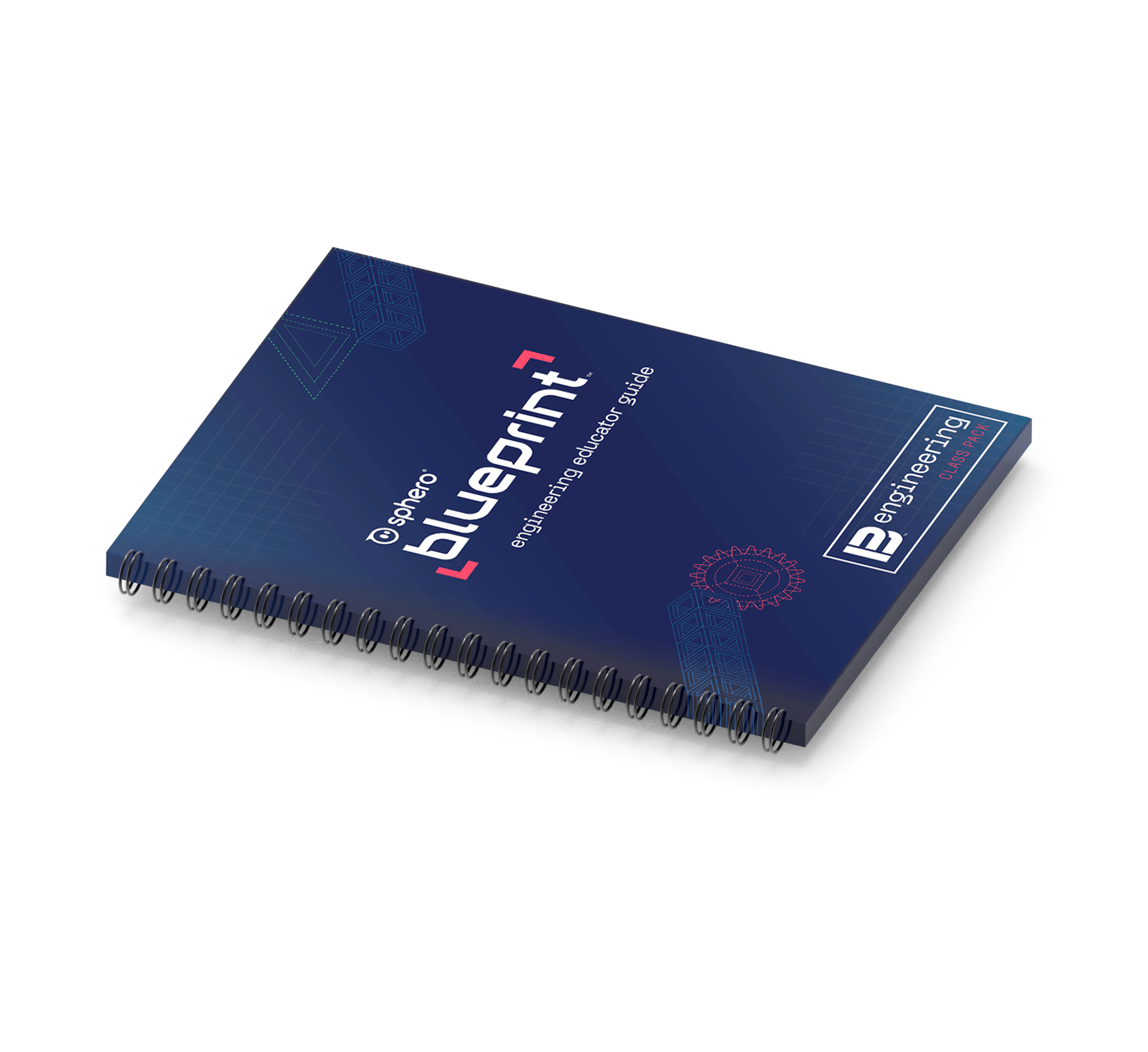 Sphero Blueprint Engineering Kit spiral-bound guide, designed for teaching engineering and robotics concepts to learners.