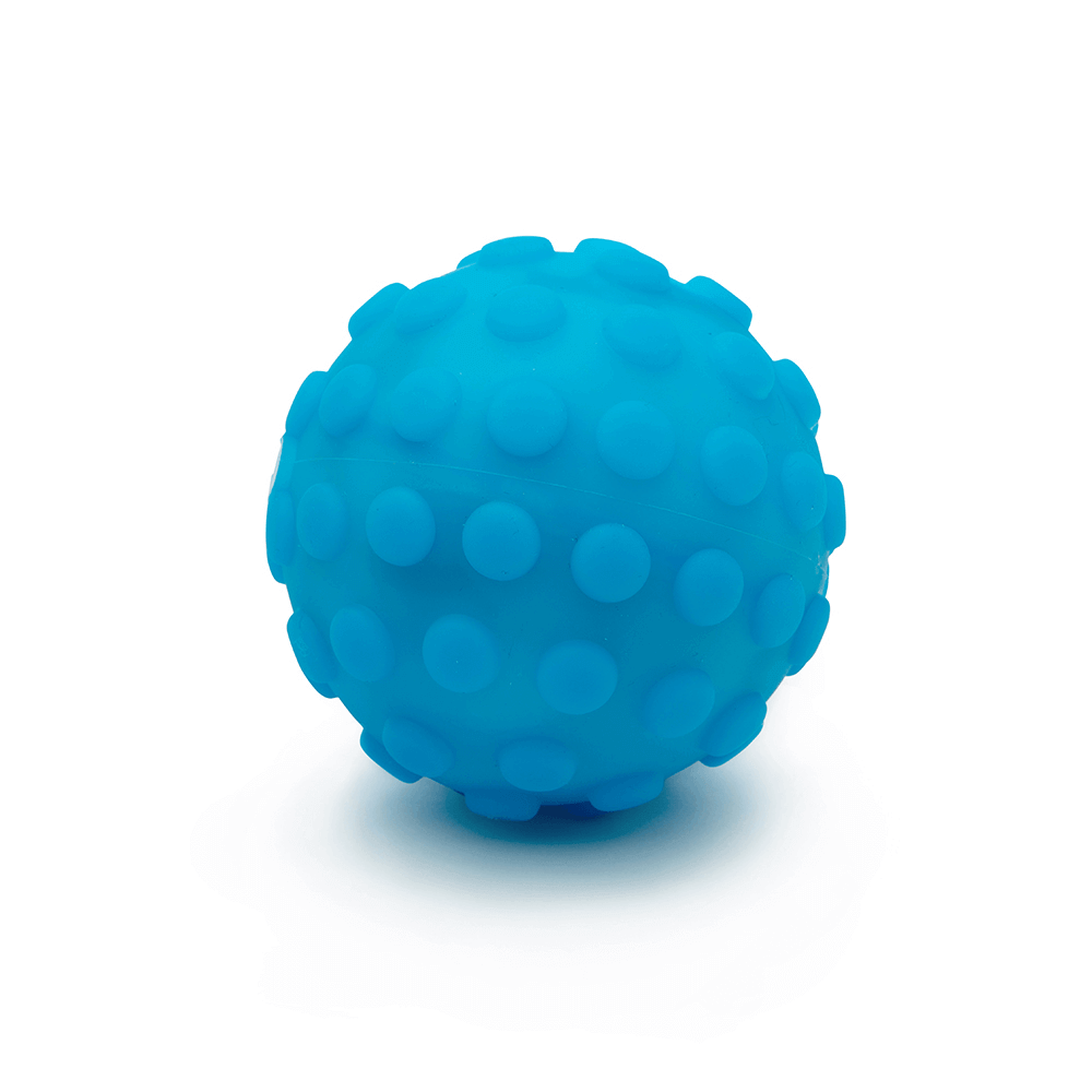 Sphero Nubby Cover in blue, a textured ball designed for enhanced grip and playful interactions.