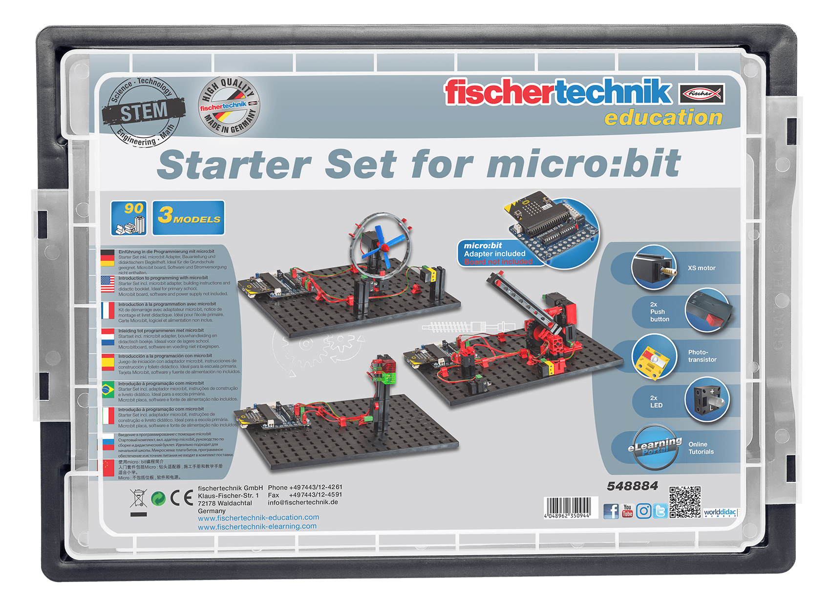 Starter Set for micro:bit, featuring STEM education models for programming in elementary schools.