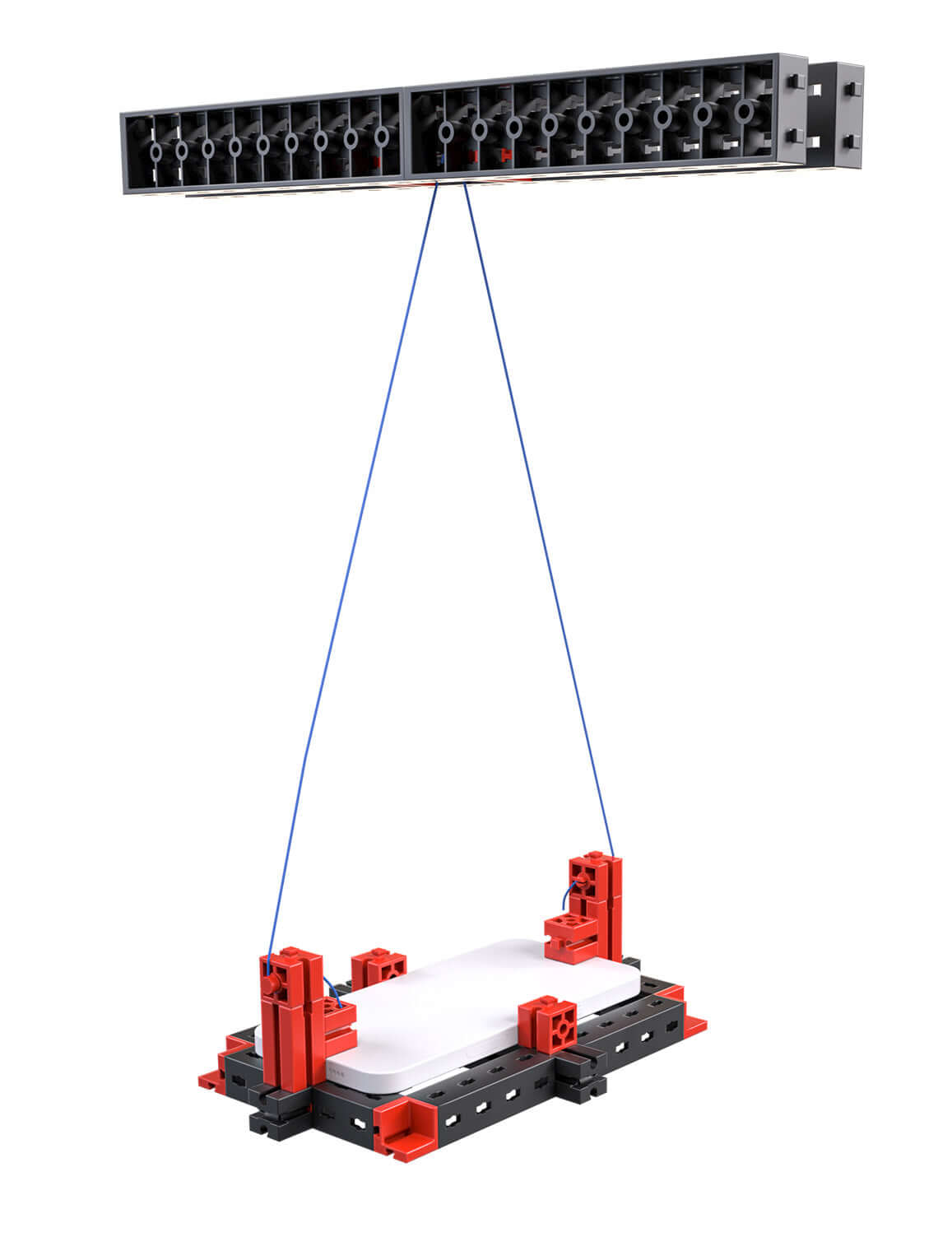 STEM Smart Physics construction kit featuring data analysis tools with a pulley system and modular components.