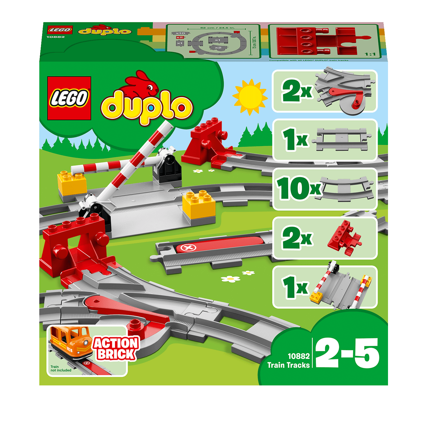LEGO® DUPLO Town Train Tracks Building Set 10882