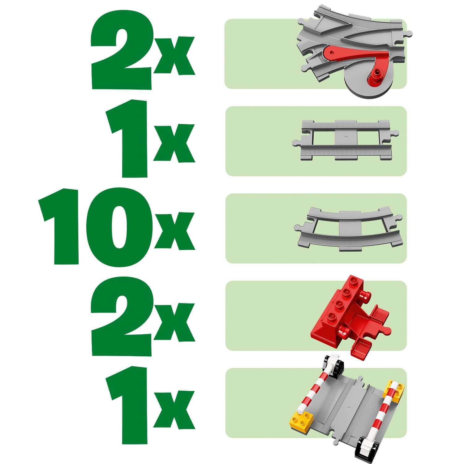 LEGO® DUPLO Town Train Tracks Building Set 10882