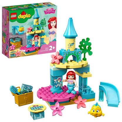 LEGO® DUPLO Princess Ariel Undersea Castle Set 10922 featuring Ariel, Flounder, and colorful underwater accessories.