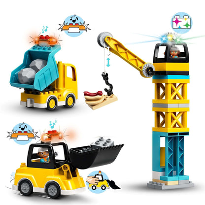 LEGO® DUPLO Town Tower Crane & Construction Set 10933