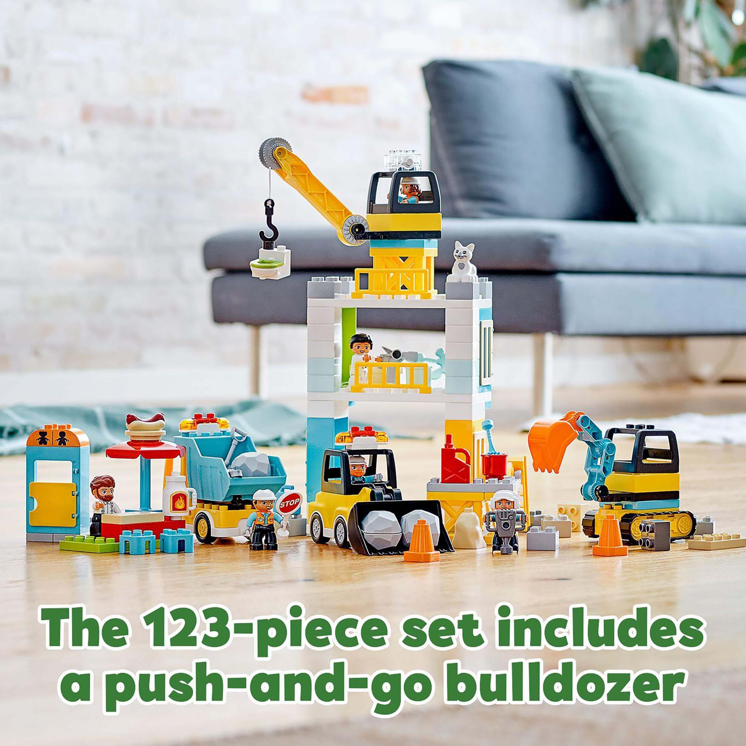 LEGO® DUPLO Town Tower Crane & Construction Set 10933