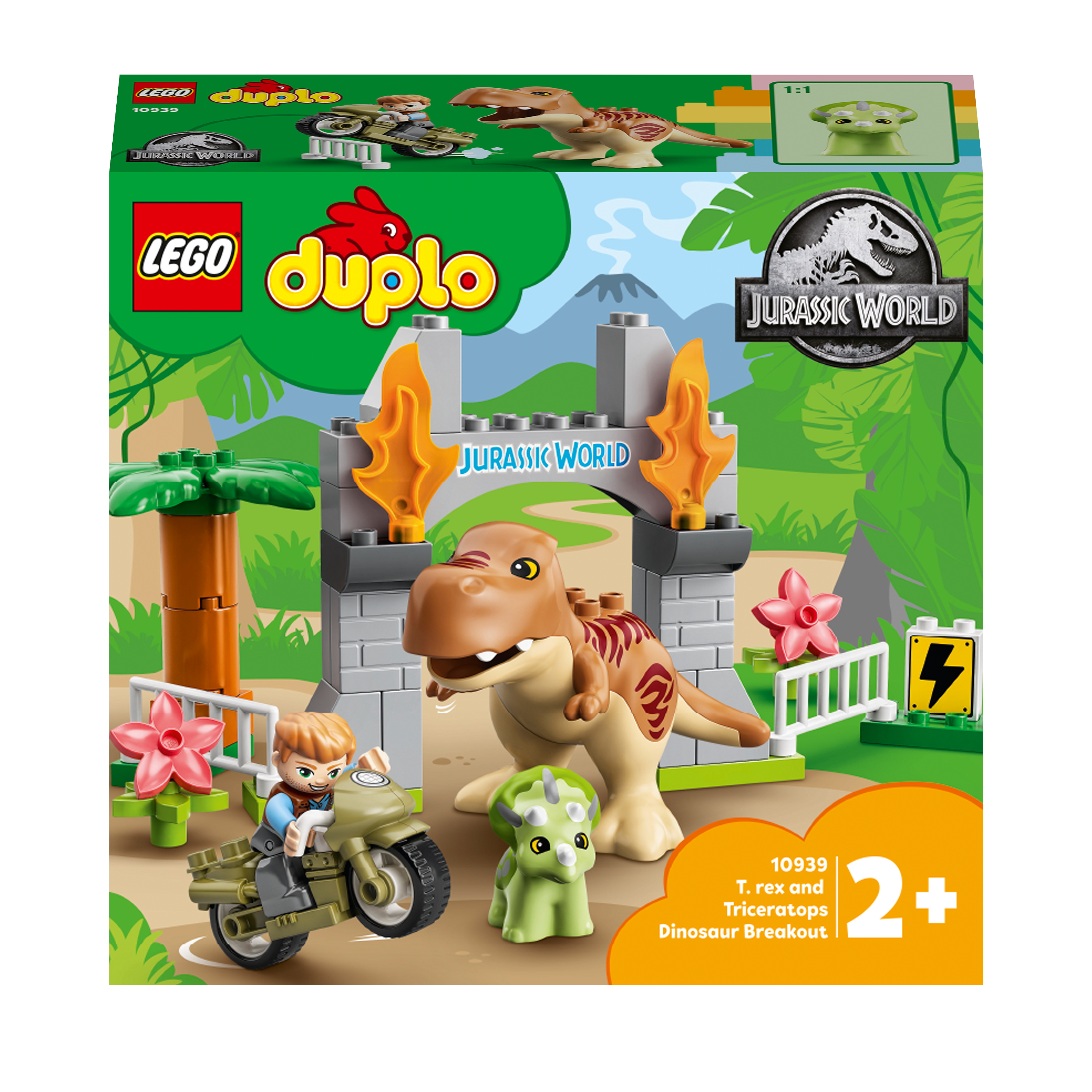 LEGO® DUPLO T. rex and Triceratops Dinosaur Toy 10939