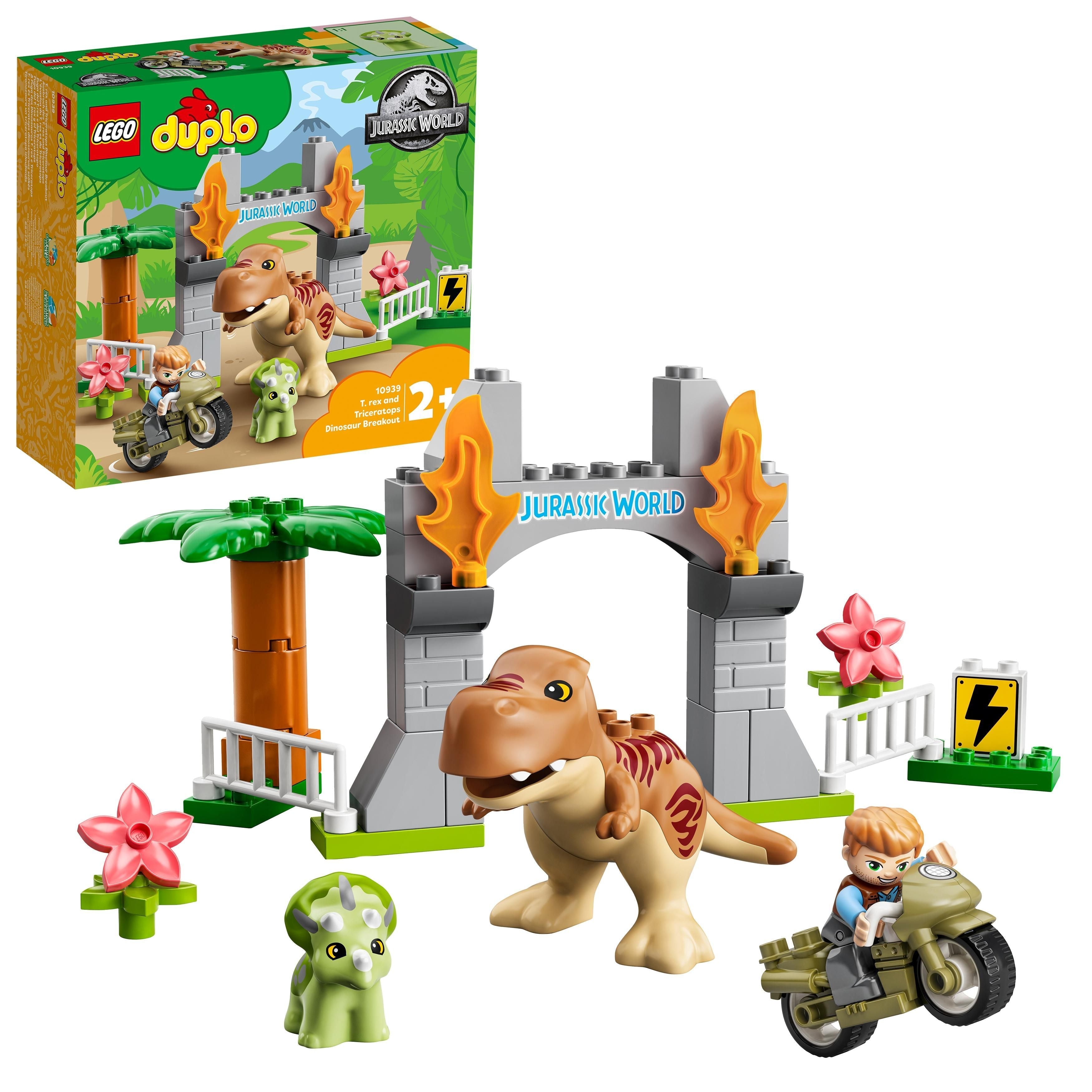 LEGO® DUPLO T. rex and Triceratops Dinosaur Toy 10939