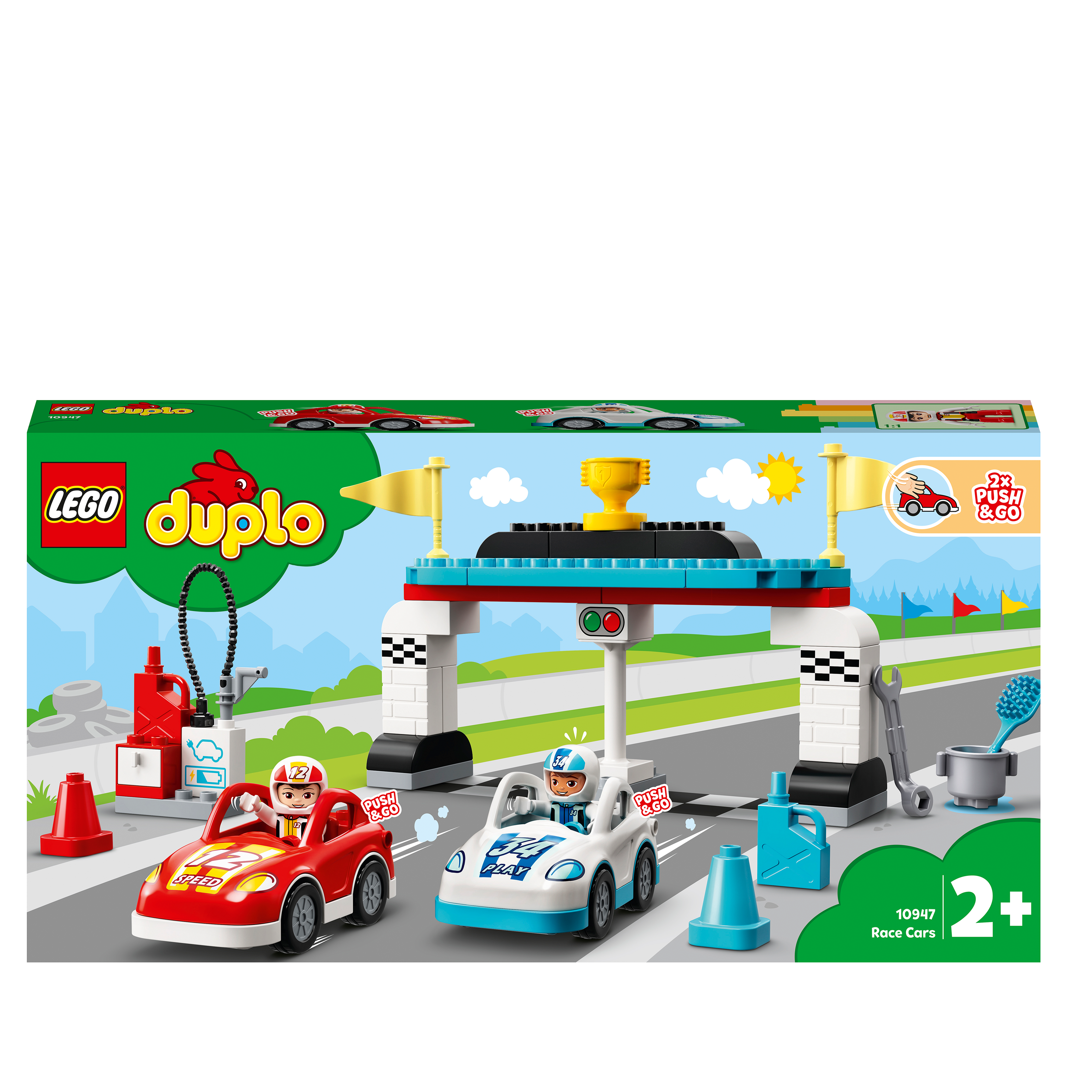 LEGO® DUPLO Town Race Cars Toy for Toddlers 10947