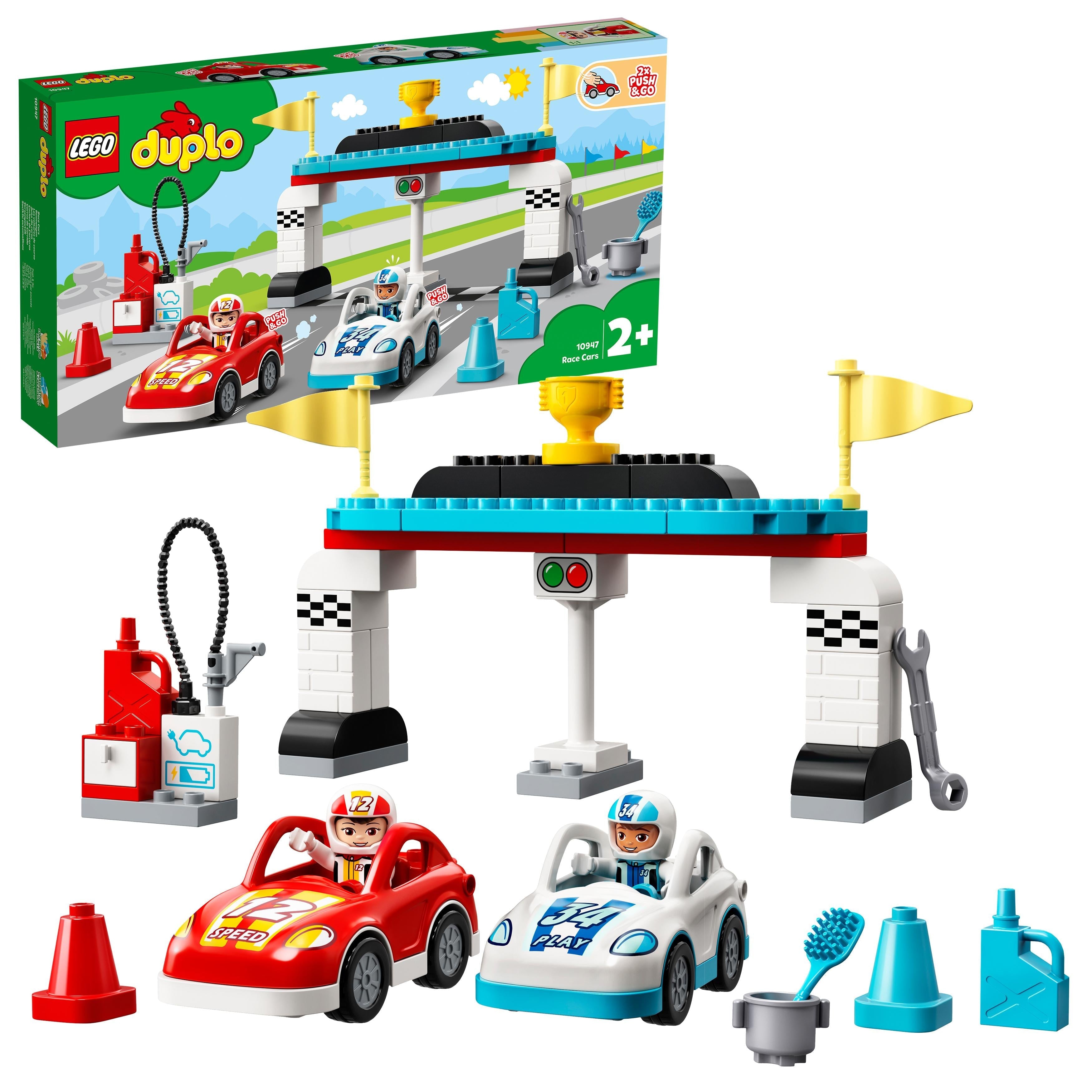 LEGO® DUPLO Town Race Cars Toy for Toddlers 10947
