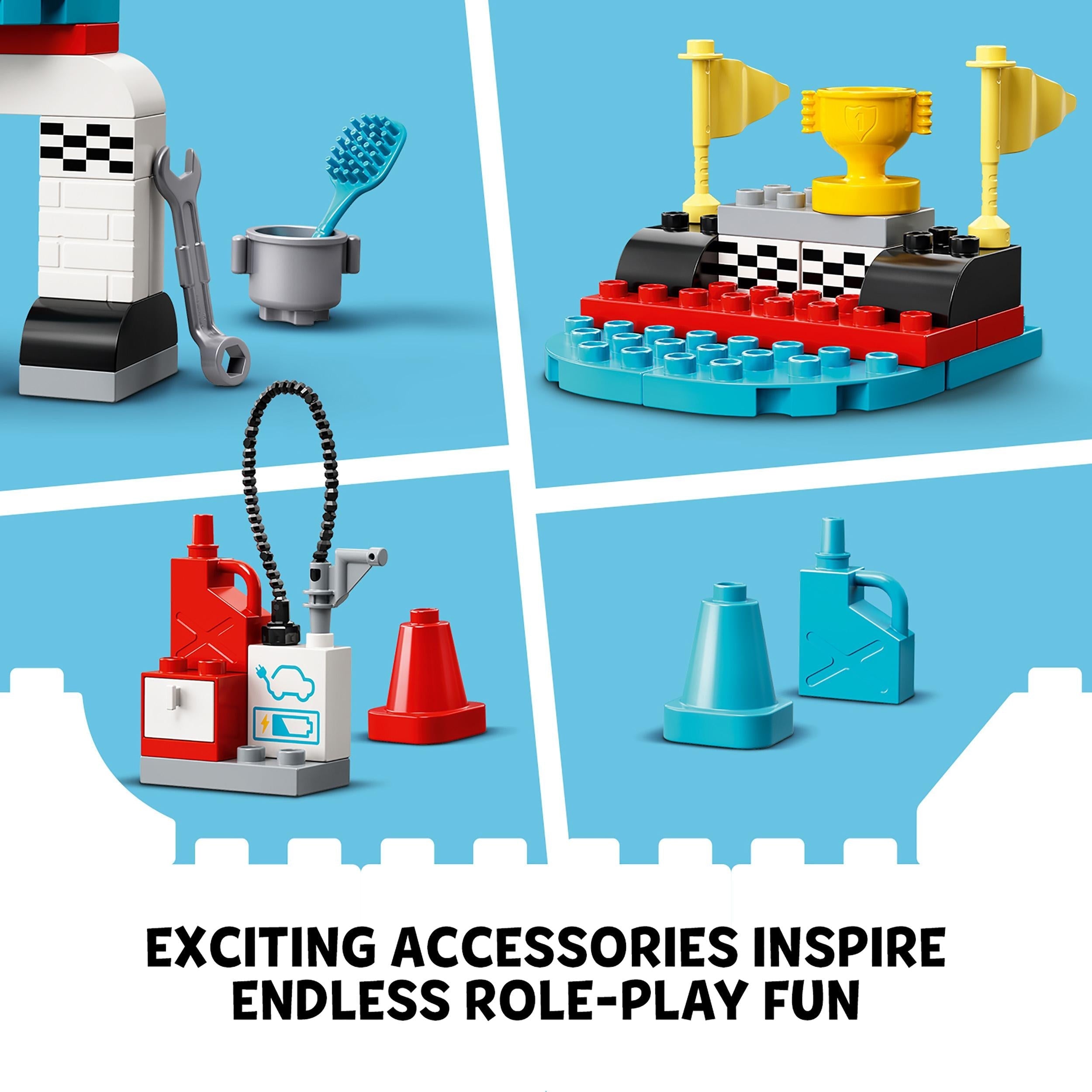 LEGO® DUPLO Town Race Cars Toy for Toddlers 10947