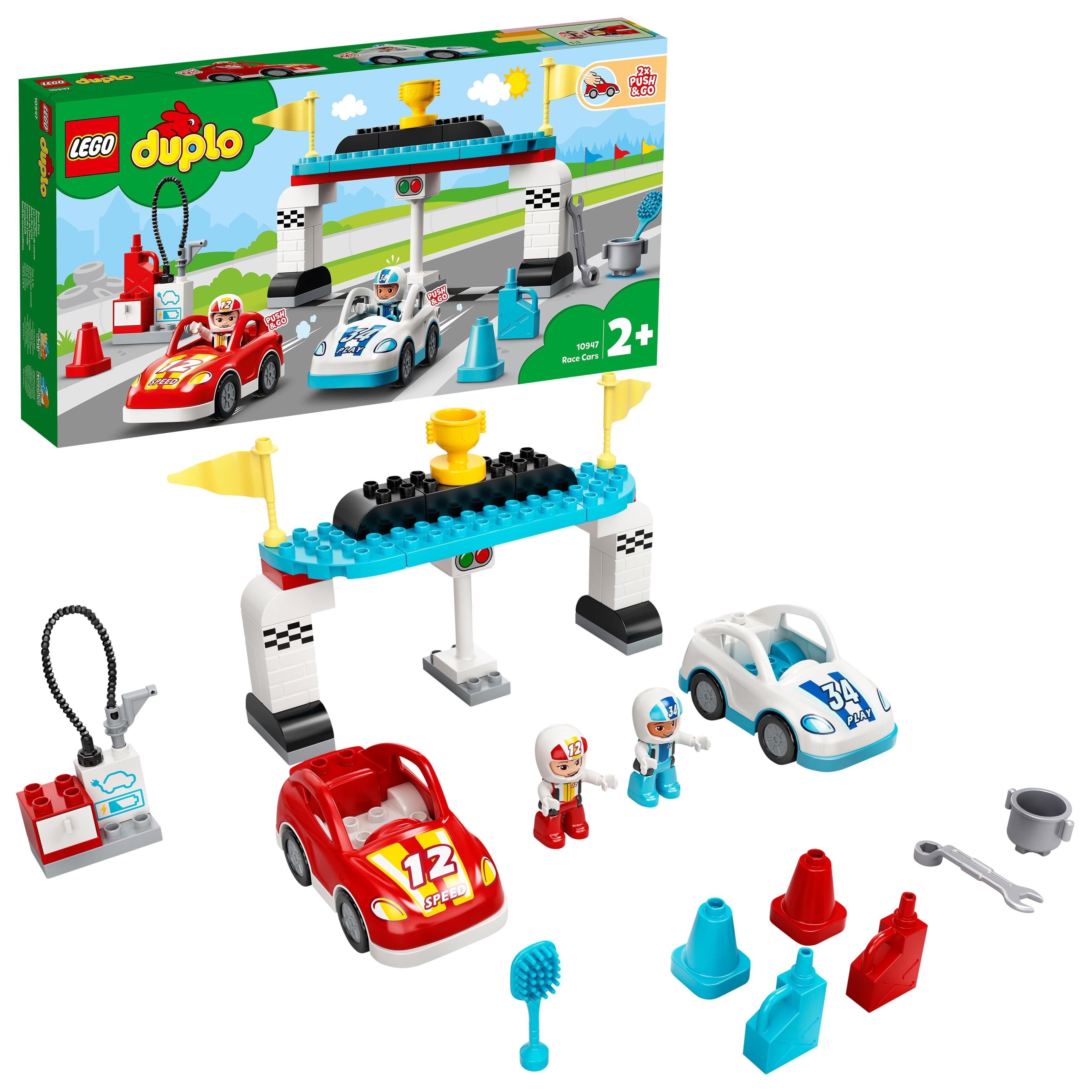 LEGO® DUPLO Town Race Cars Toy for Toddlers 10947