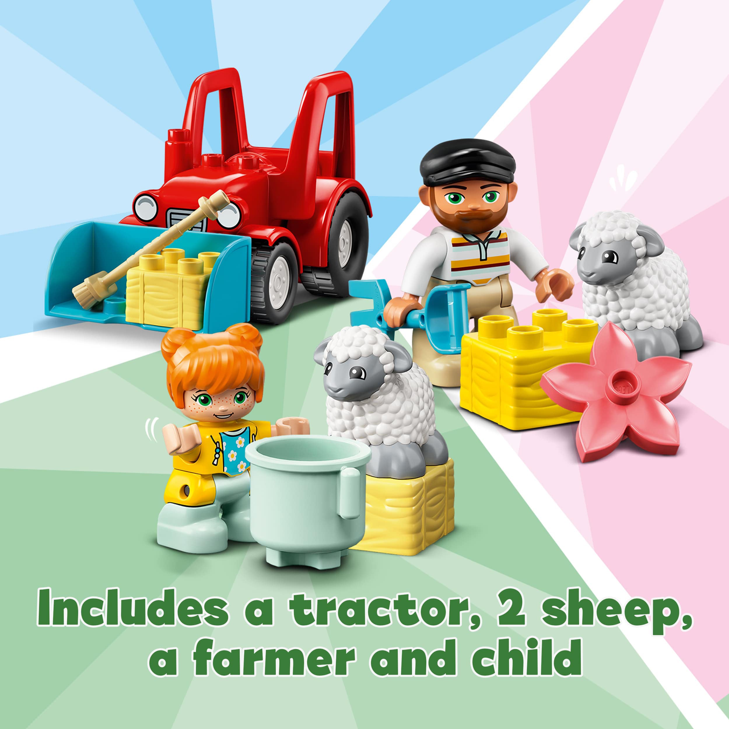 LEGO® DUPLO Town Farm Tractor & Animal Care Toy 10950