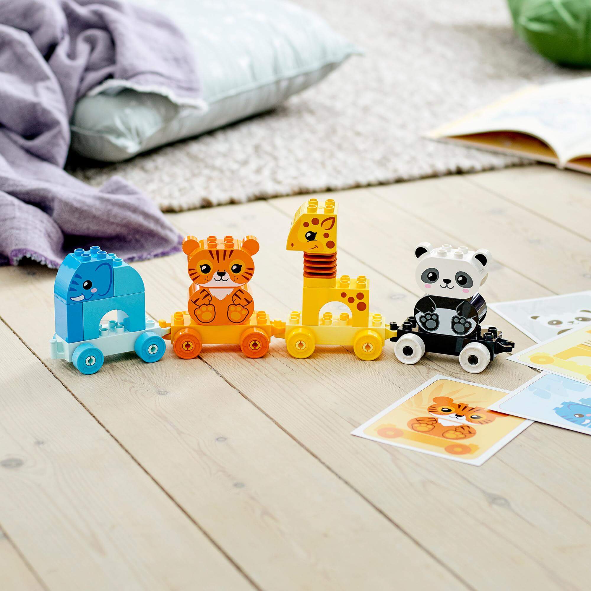 LEGO DUPLO My First Animal Train Toy 10955 featuring colorful animal blocks for toddlers, promoting play and learning.