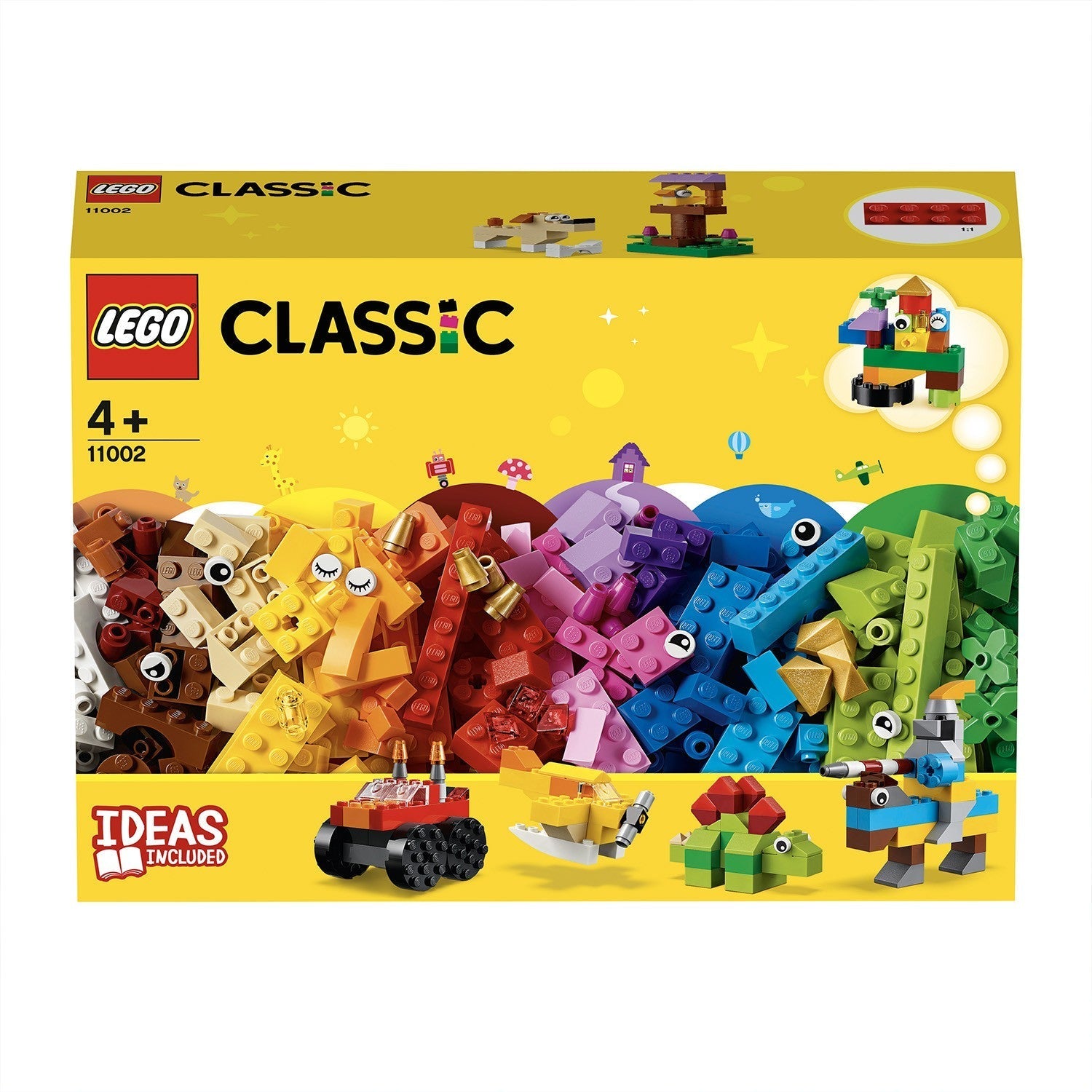 LEGO Classic Basic Brick Set 11002, colorful building blocks for creativity, suitable for ages 4 and up.