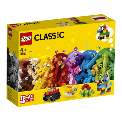LEGO Classic Basic Brick Set 11002 box showcasing colorful bricks and ideas for building, suitable for ages 4 and up.