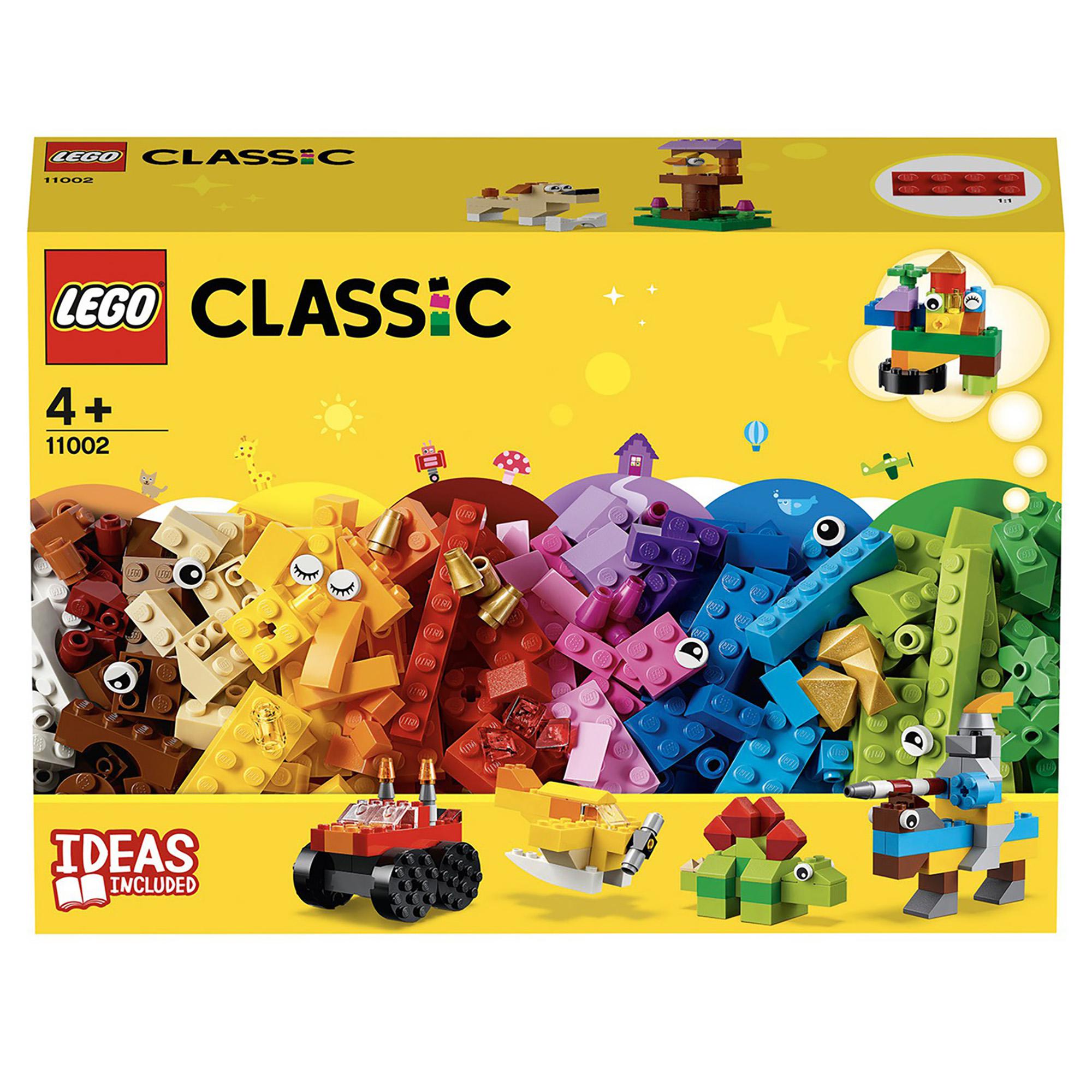 LEGO® Classic Basic Brick Set 11002, colorful building blocks for creative play, includes fun ideas for kids ages 4 and up.