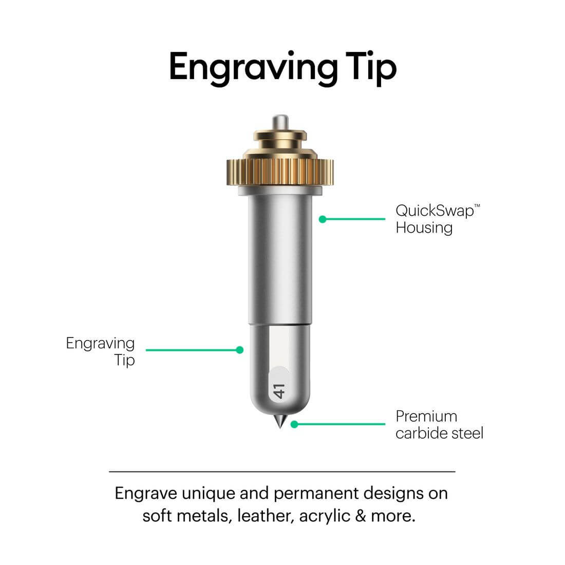 Cricut Maker Engraving Tip with QuickSwap Housing
