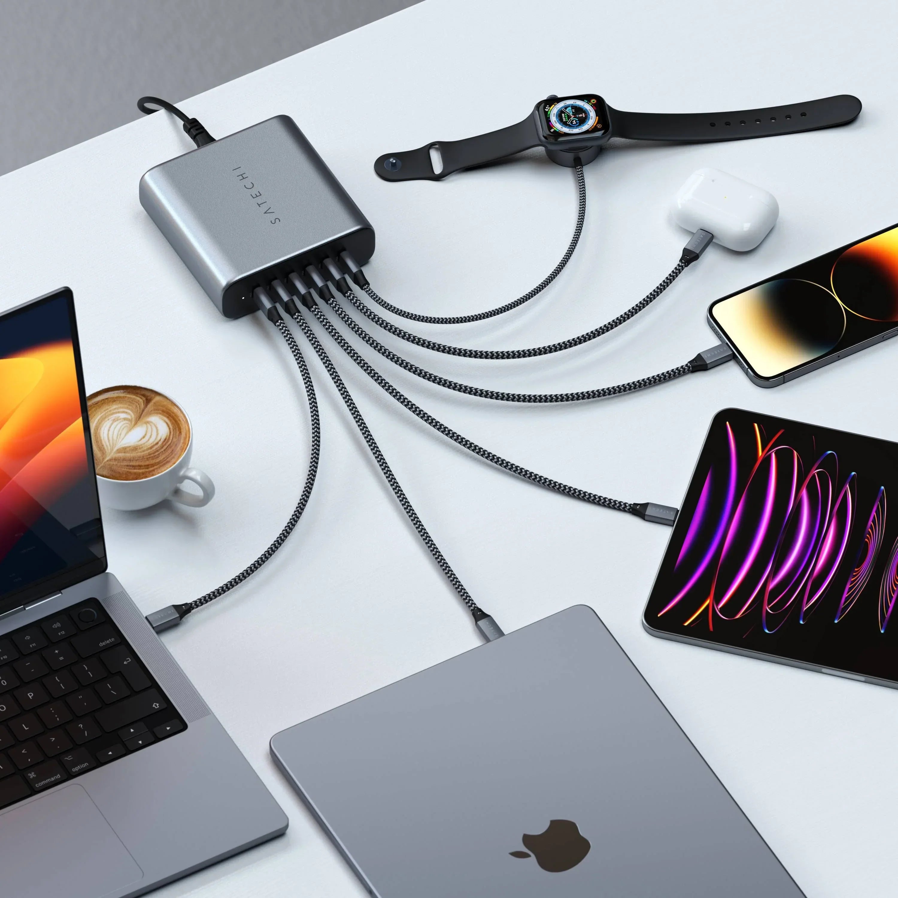 Satechi 200W USB-C 6-Port GaN Charger