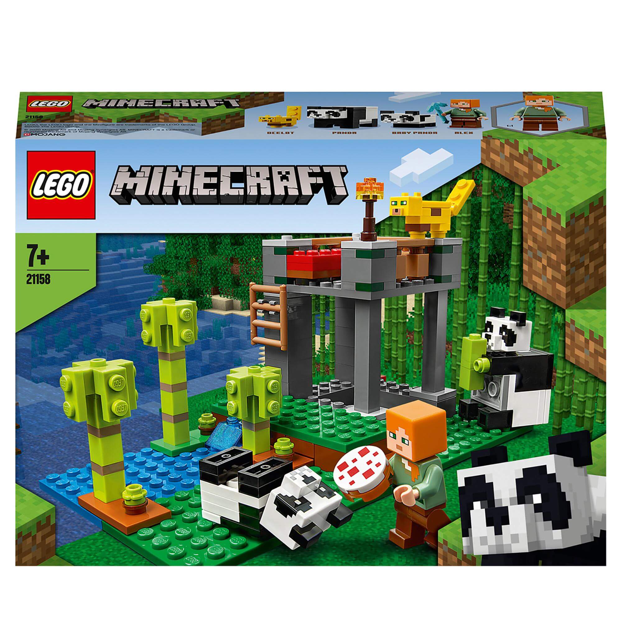 LEGO® Minecraft The Panda Nursery Building Set 21158 featuring cute pandas and immersive play experiences.
