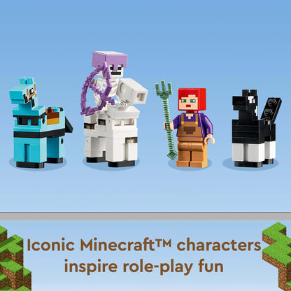 LEGO® Minecraft The Horse Stable toy with iconic characters for interactive role-play fun and adventure.
