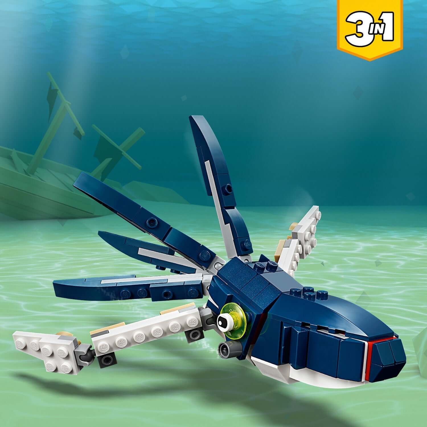 LEGO® Creator 3in1 Deep Sea Creatures Shark Set 31088