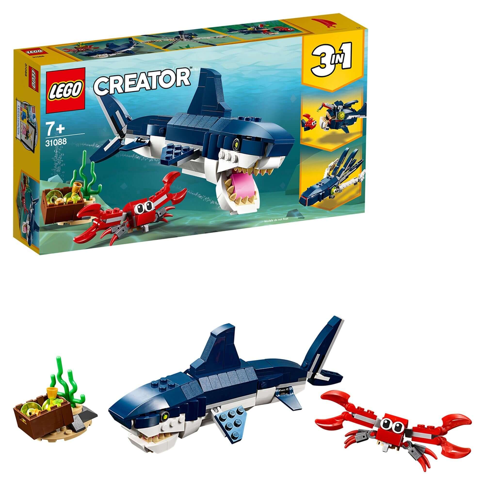 LEGO® Creator 3in1 Deep Sea Creatures Shark Set 31088