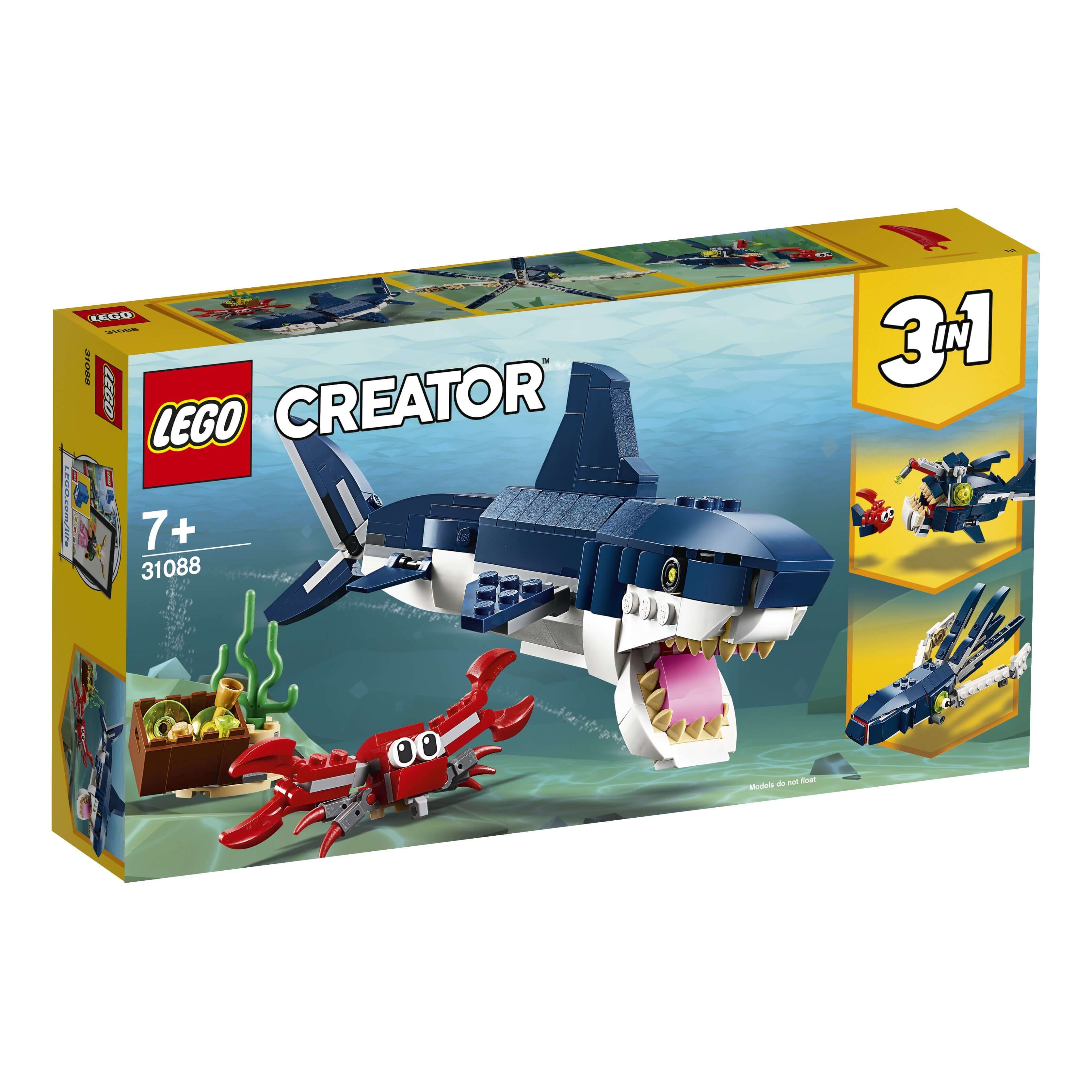LEGO® Creator 3in1 Deep Sea Creatures Shark Set 31088