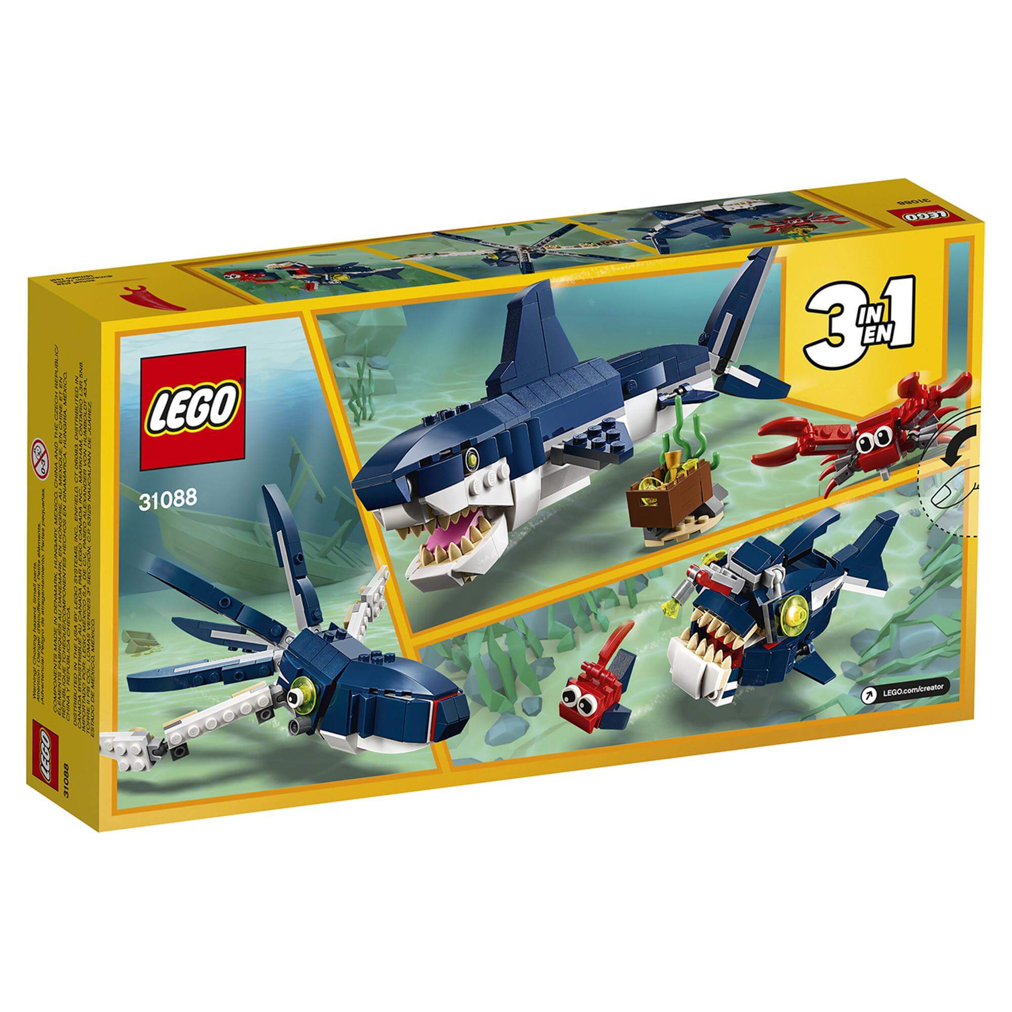 LEGO® Creator 3in1 Deep Sea Creatures Shark Set 31088