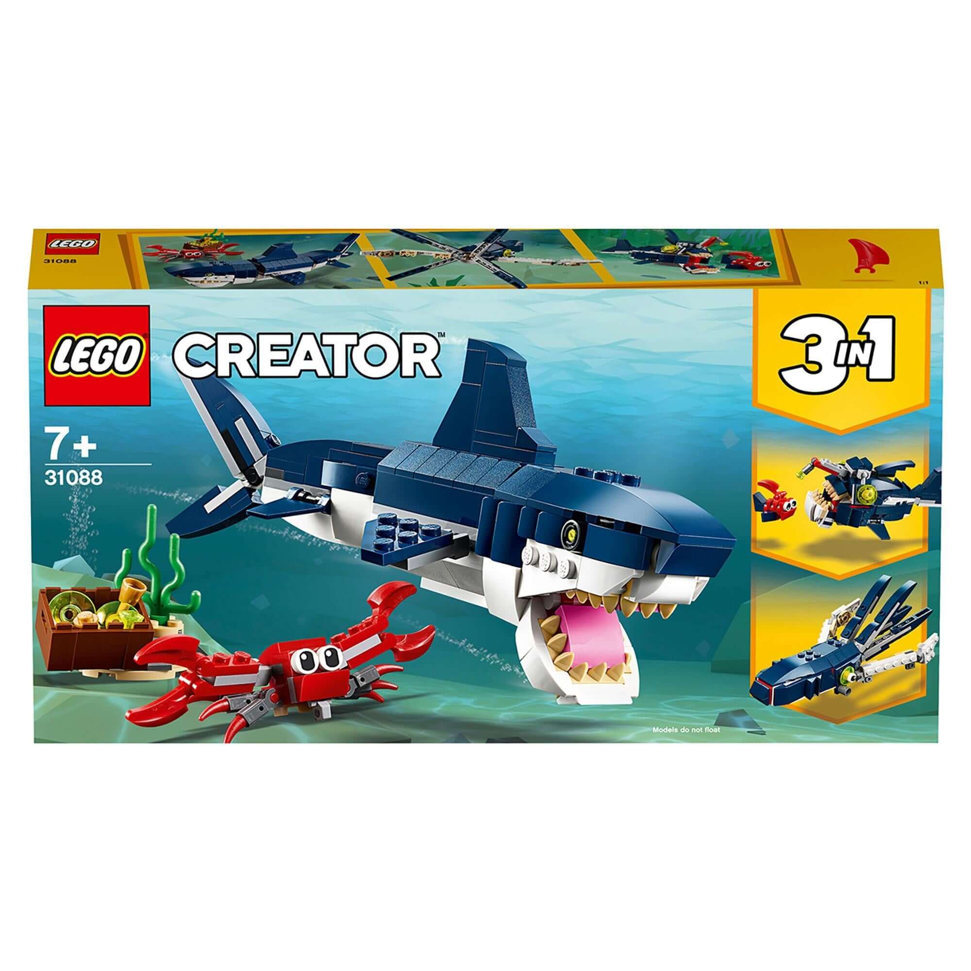 LEGO® Creator 3in1 Deep Sea Creatures Shark Set 31088