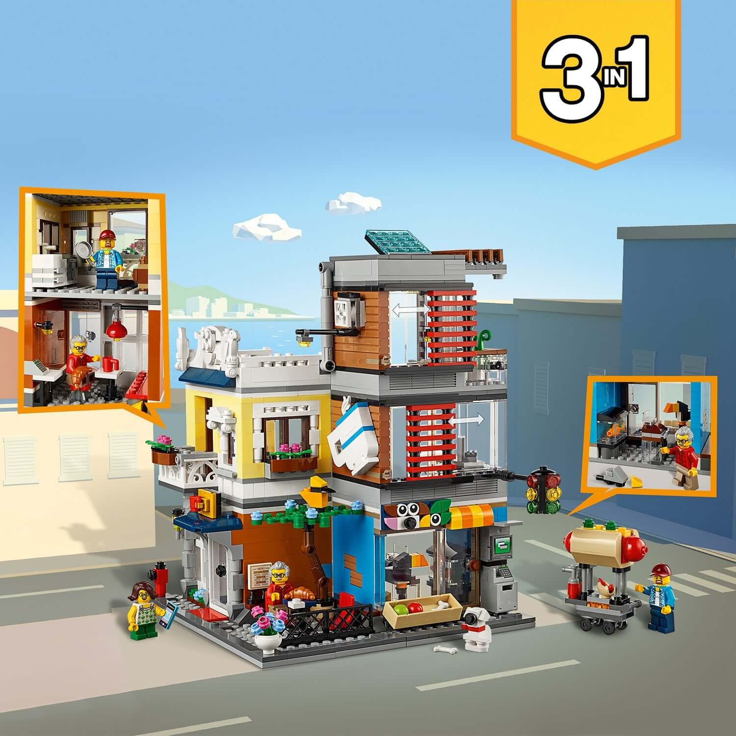 LEGO® Creator 3in1 Townhouse Pet Shop & Café 31097