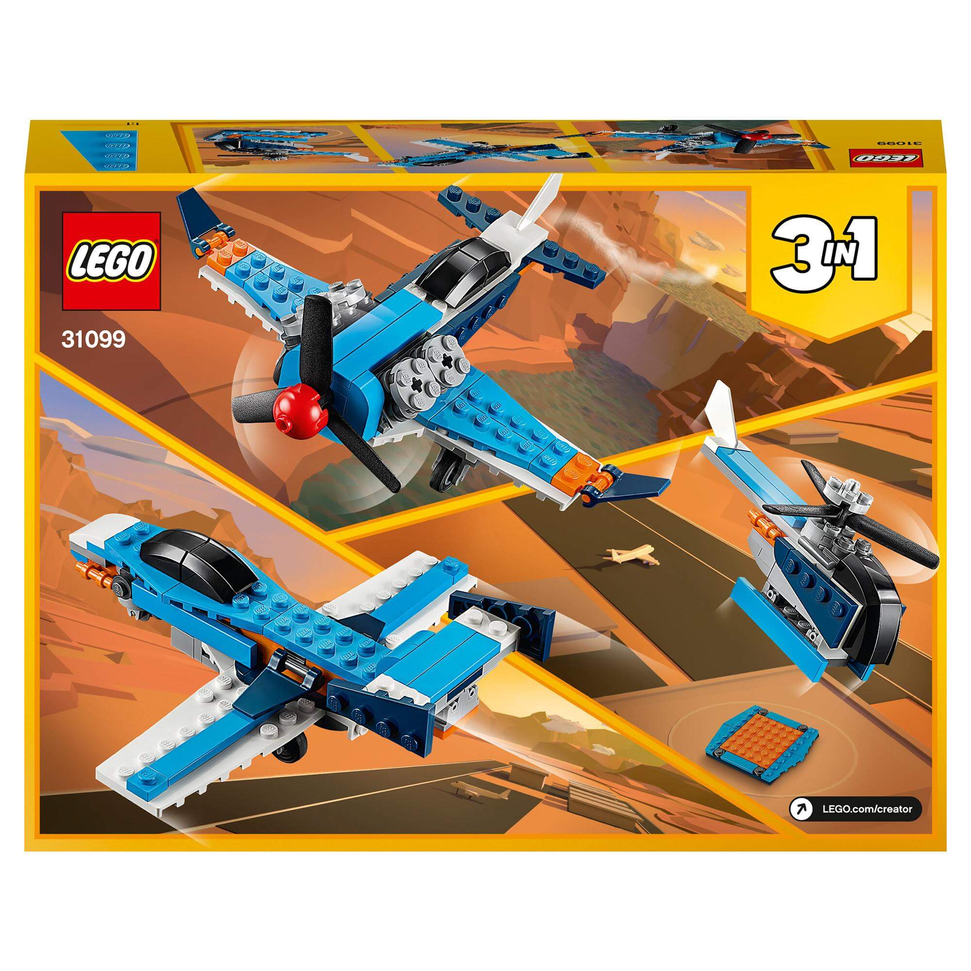 LEGO® Creator 3in1 Propeller Plane Set 31099
