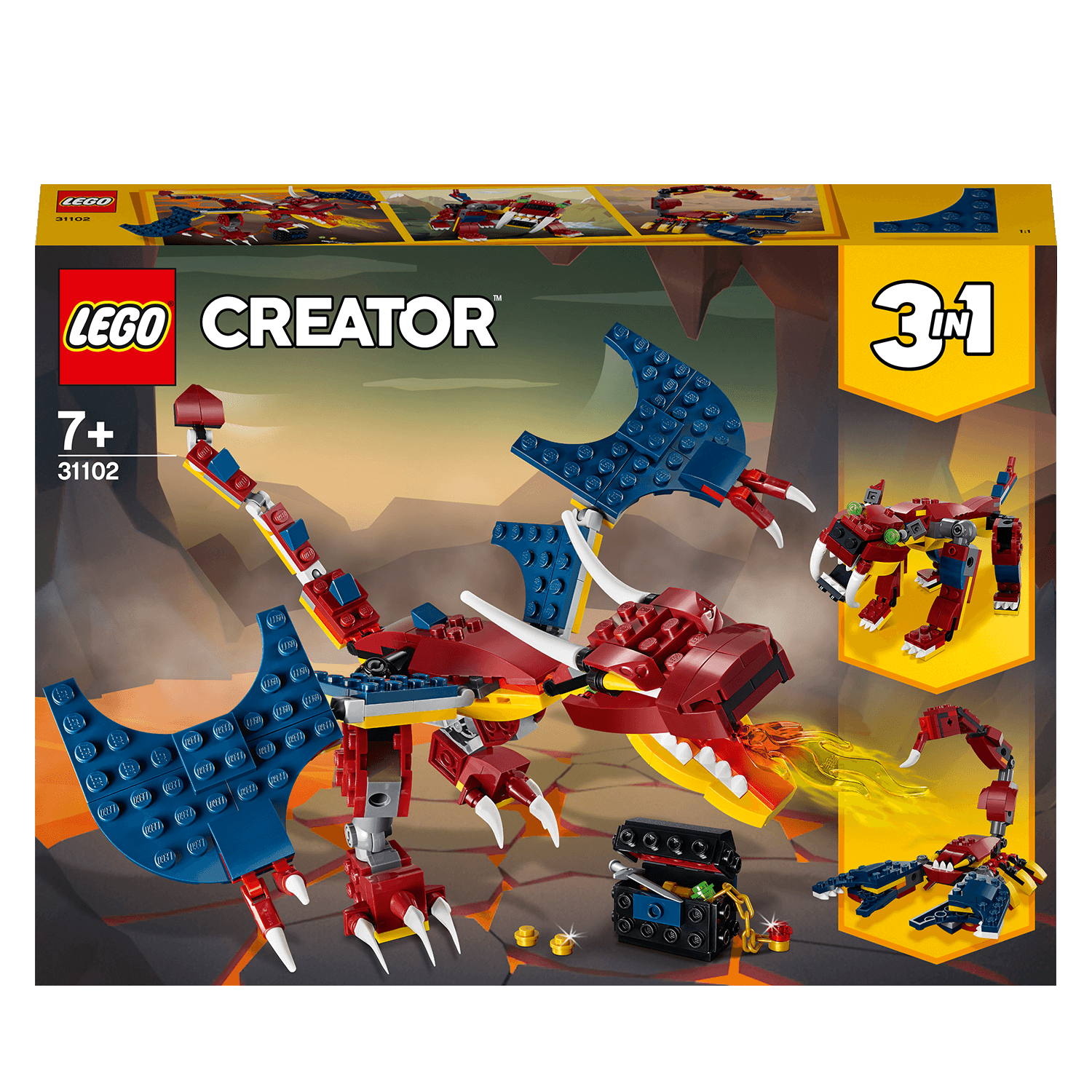 LEGO® Creator 3in1 Fire Dragon Buildable Toy 31102