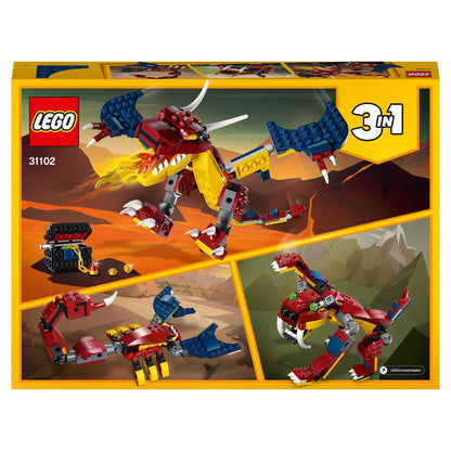 LEGO® Creator 3in1 Fire Dragon Buildable Toy 31102