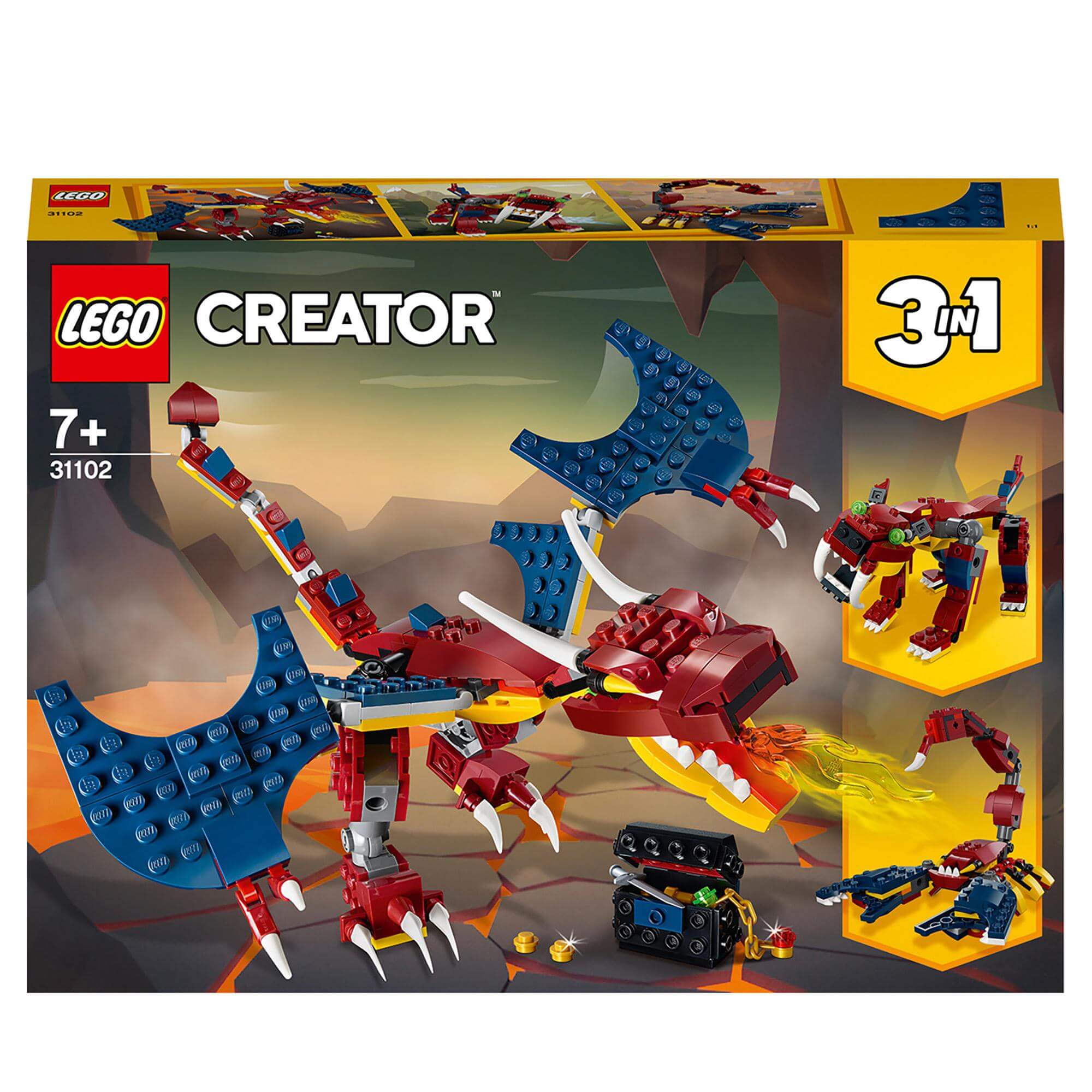 LEGO® Creator 3in1 Fire Dragon Buildable Toy 31102