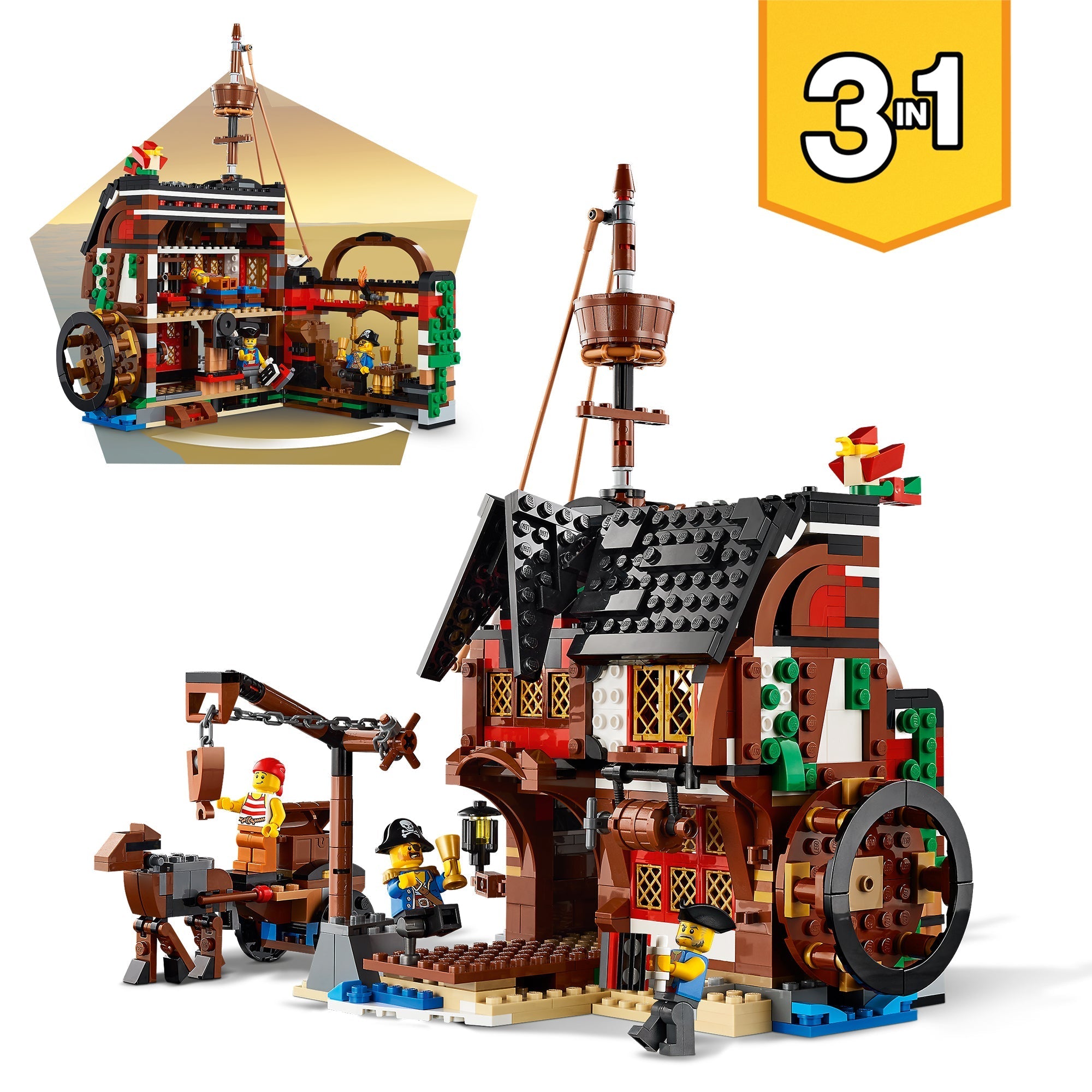 LEGO® Creator 3in1 Pirate Ship Building Set 31109