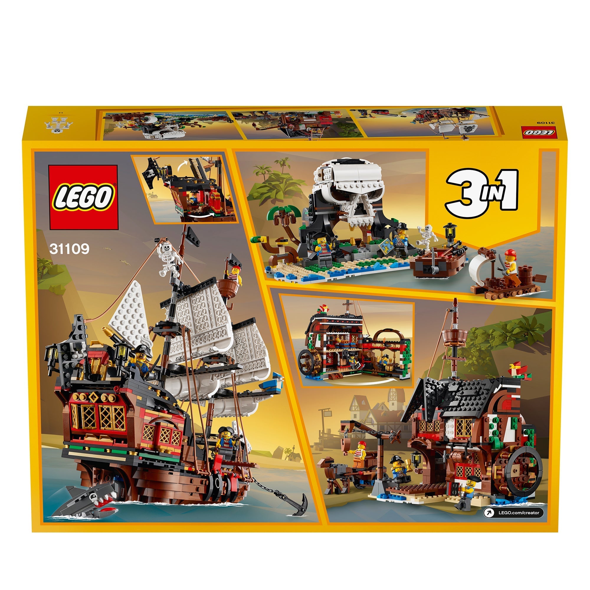 LEGO® Creator 3in1 Pirate Ship Building Set 31109