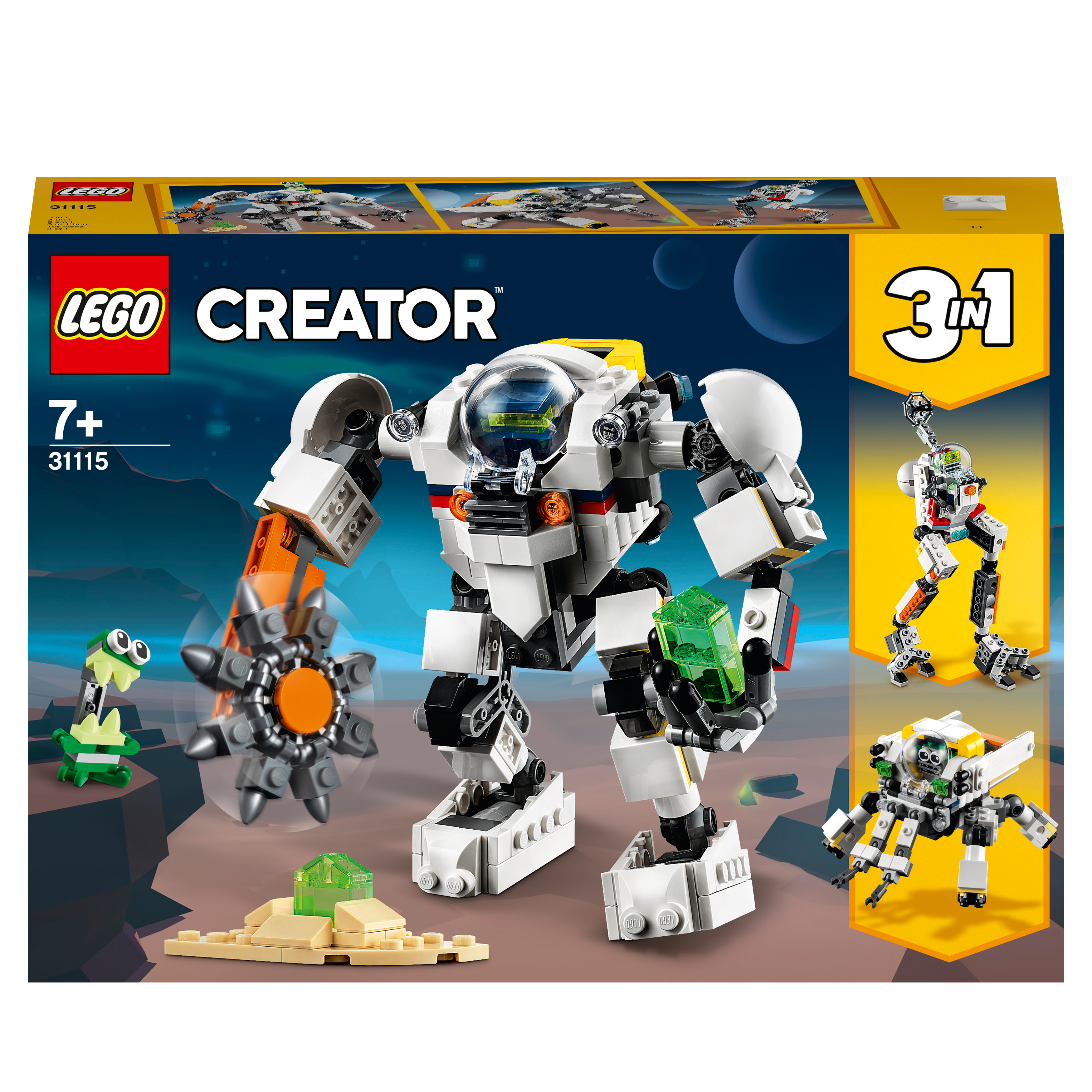 LEGO® Creator 3 in 1 Space Mining Mech Toy 31115