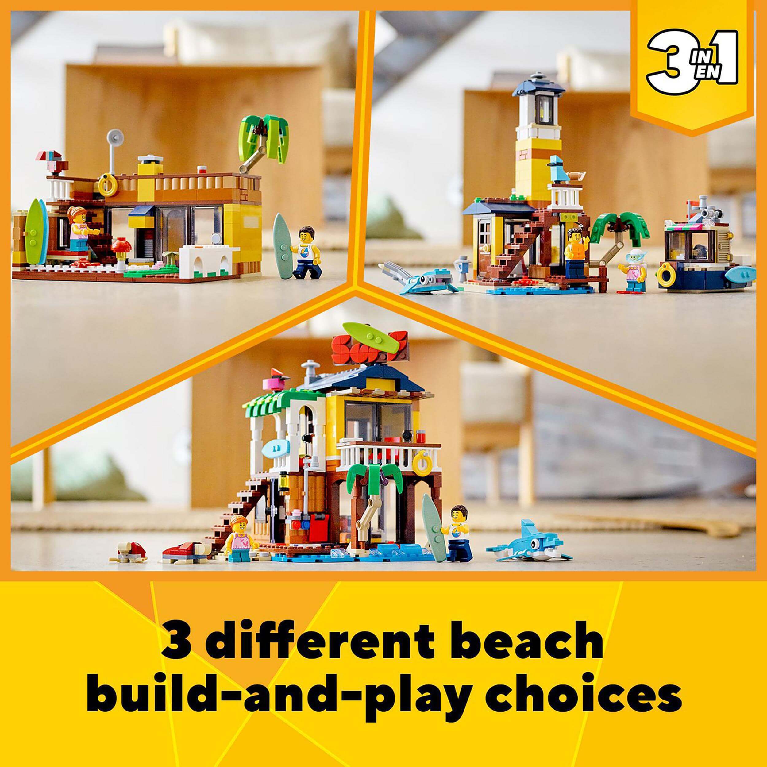LEGO® Creator 3 in 1 Surfer Beach House Set 31118