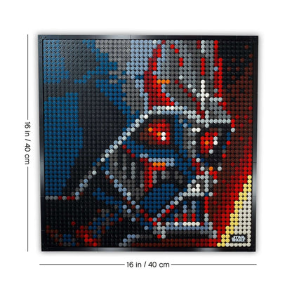 LEGO® Art Star Wars The Sith set 31200 featuring detailed Darth Vader wall art, 16x16 inches in size.
