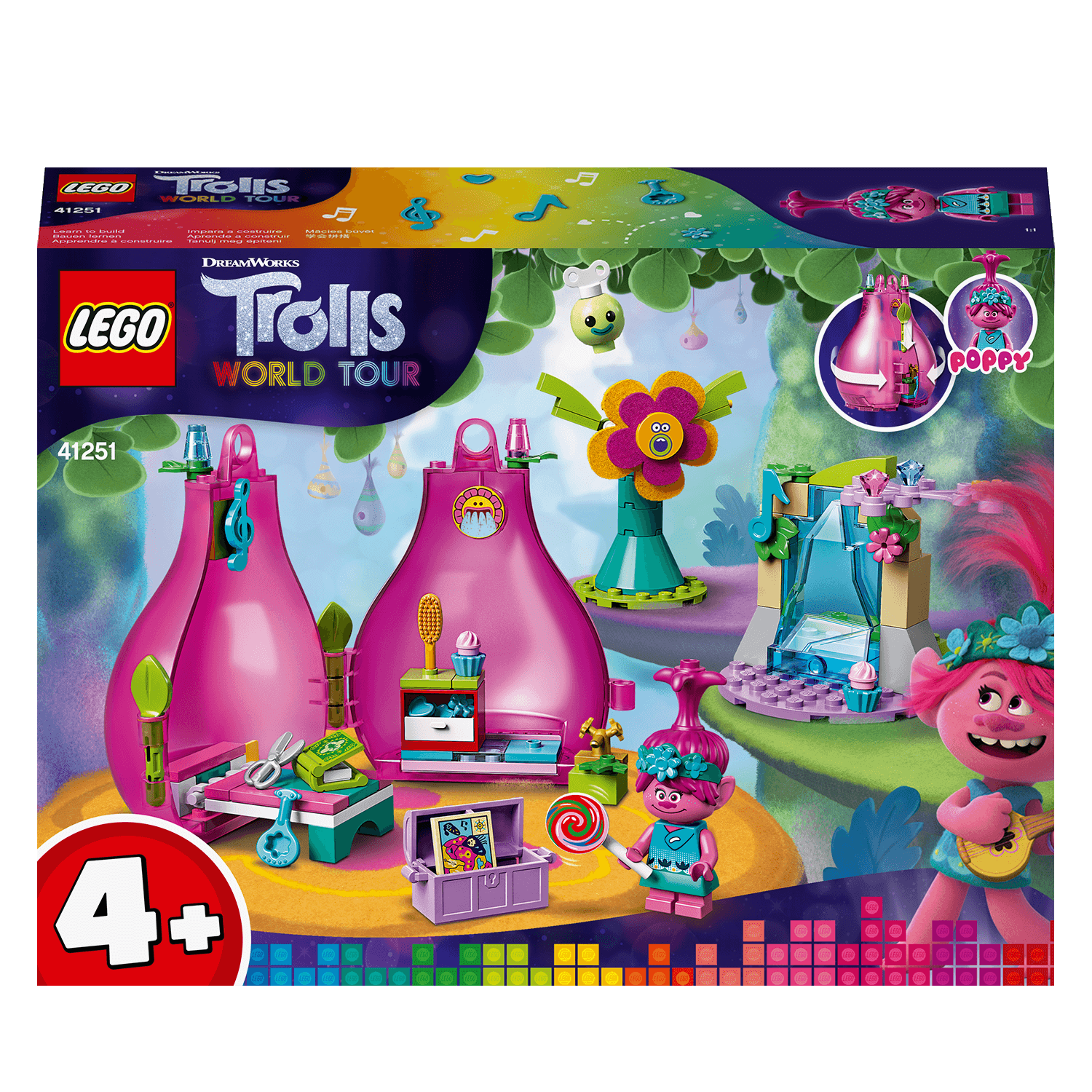 LEGO® Trolls 4+ Poppy’s Pod Storage Travel Set 41251