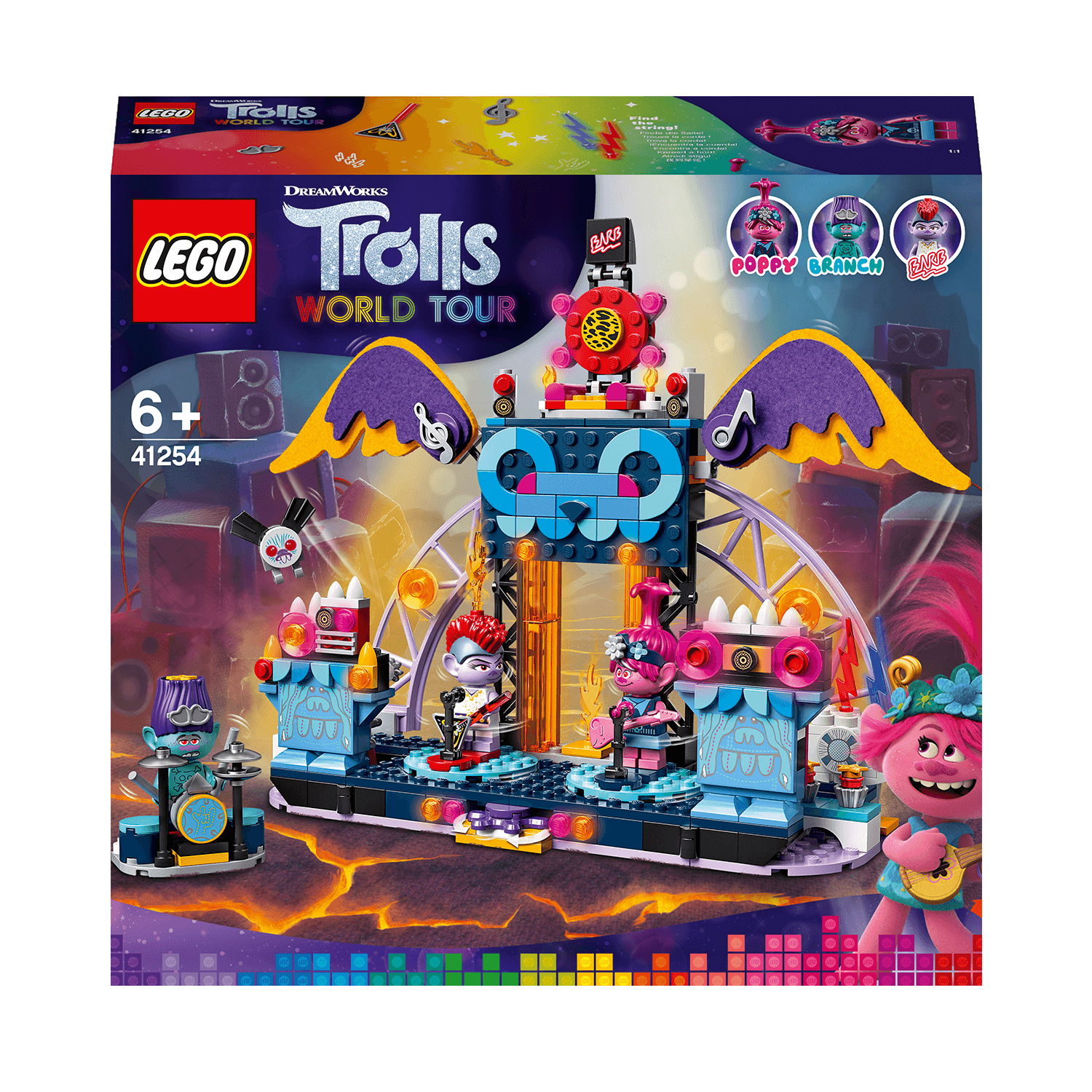 LEGO® Trolls Volcano Rock City Concert Playset 41254